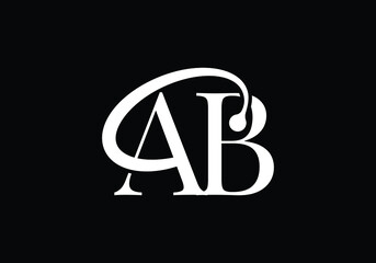 Initial monogram letter ab logo design templet. sign and symbol. Vector and Illustration. - obrazy, fototapety, plakaty