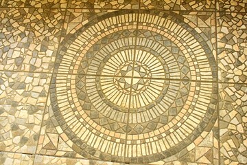 tile mosaic in a circle