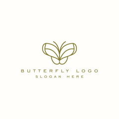 Butterfly logo design minimalist style