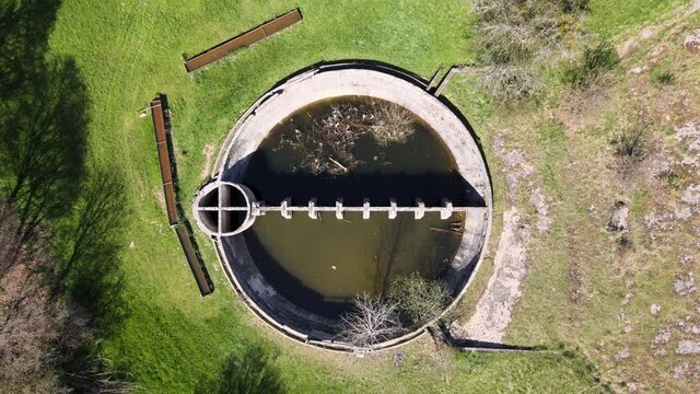 A view of the Technical Monument of the Serenyiho Cisterna on Plesivecka planina in Slovakia