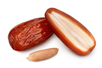 Dates isolated on white background with clipping path and full depth of field.