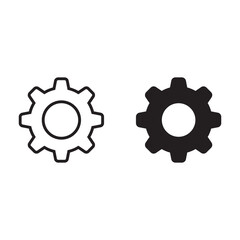 gear Icon vector. Simple flat symbol