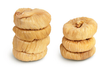 dried figs isolated on white background with clipping path and full depth of field