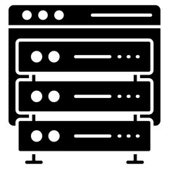 Modern design icon of online server rack

