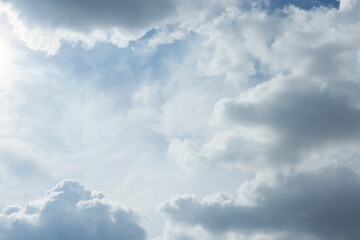 The sky was bright and surrounded by clouds.