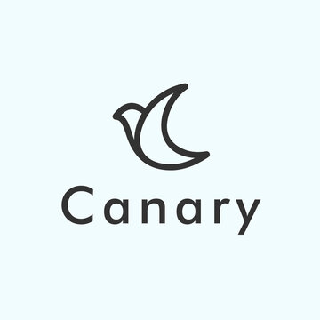 Abstract Canary Logo. Bird Icon