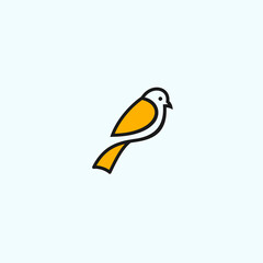 abstract canary logo. bird icon