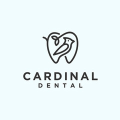 Obraz premium abstract cardinal logo. dental icon