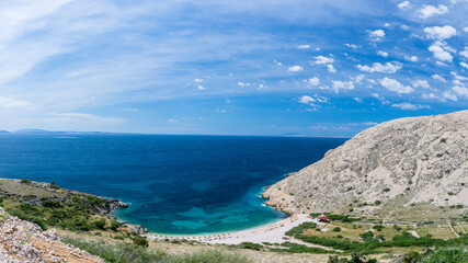 Fototapeta na wymiar Stara Baska Küste auf der Insel Krk in Kroatien mit der 