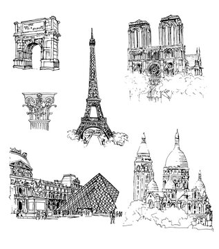 vector illustration of paris