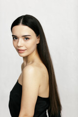 Naklejka premium Young beautiful glamour woman face