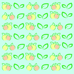 Organic healthy food pattern, vegetarian seamless background, vector logo food design