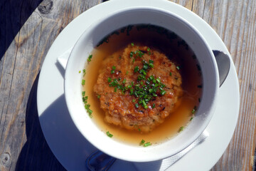 soup with meatballs