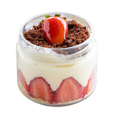 Strawberry magnolia isolated on a white background. local name çilekli magnolia