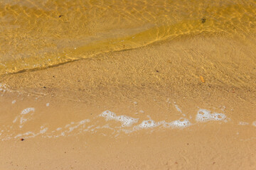 Soft wave of sea on sandy beach