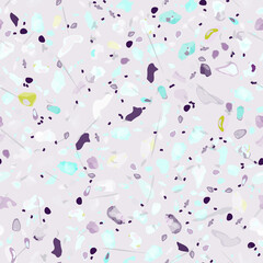 Terrazzo Texture Vector. Flooring Seamless Pattern