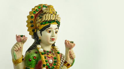 Beautiful cute statue of hindu godees Maha Laxmi statue image