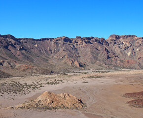 volcano and rock formation in teide national park in tenerife