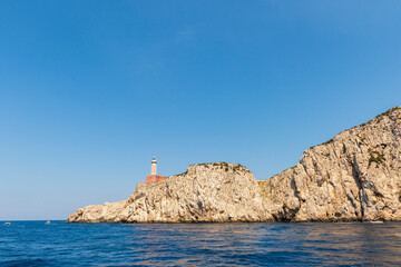 Fototapeta na wymiar lighthouse in the sea