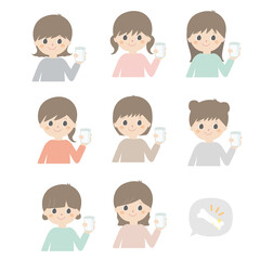 Girl with a glass of milk