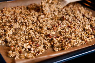 Homemade muesli healthy organic vegan food