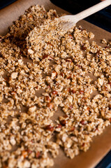 Homemade muesli healthy organic vegan food