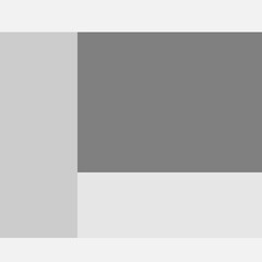 On a gray background, rectangles of different sizes and colors.