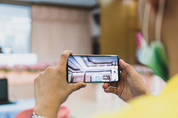 COVID-19 protection situation in New Normal on Teacher or businessman meeting online on smartphone to connecting video call with student to e-learning webcam group of conference. Distant Education