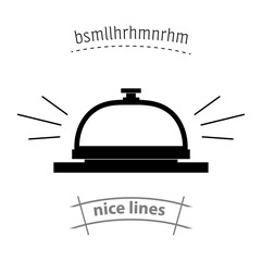 Hotel call icon. reception bell simple vector icon. Hostel call isolated icon