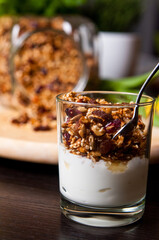 Homemade muesli healthy organic vegan food