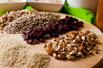 Homemade muesli healthy organic vegan food