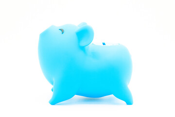 Piggy bank on white background. Finance, saving money concept.