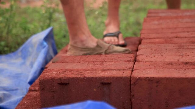 Compressed Earth Blocks Bricks Stabilised Blocks Construction Architecture Eco Bricks Rammed earth wall