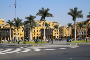 Fototapeta premium Plaza de Armas o Plaza Mayor a Lima