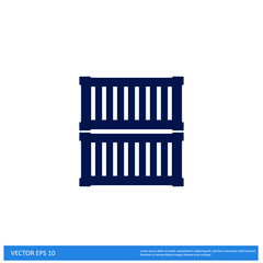 cargo container icon vector 