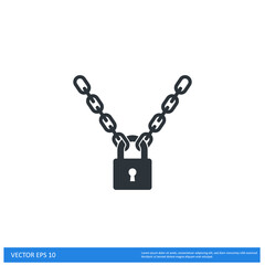 chain and padlock icon lock symbol 