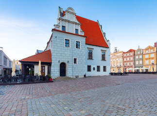 Poznan. Market square on a sunny day.
