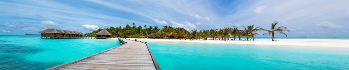 Fototapeta na wymiar Panorama Landscape of Maldives