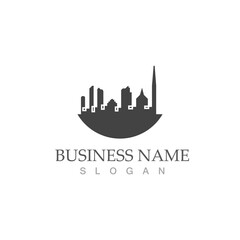 city skyline vector illustration template