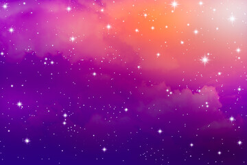 Abstract background Space of night sky with cloud and stars, nebula and galaxy