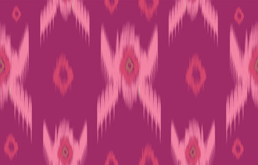 red classic ikat seamless pattern Geometric ethnic oriental  traditional embroidery style.Design for background,carpet,mat,wallpaper,clothing,wrapping,Batik,fabric,Vector illustration.
