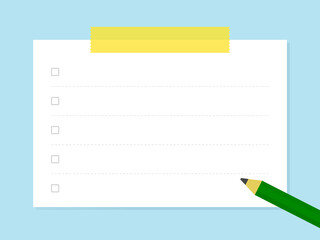 メモ用紙のフレーム素材 イラスト マスキングテープ 鉛筆付き モノクロ 横長バージョン Background Wall Mural Backgrou Tuu Stock