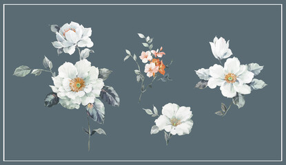 hand-painted flowers