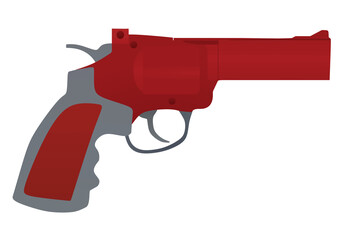 Red flare gun. vector illustration