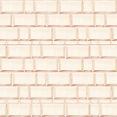 Brick pattern watercolor cubes wall small drawing