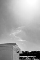 clouds over the house