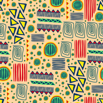 Seamless pattern with Mola Design