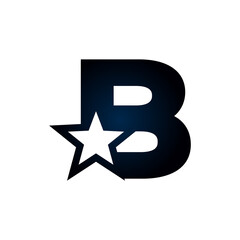 Letter B star logo. Usable for Winner, Award and Premium Logos.