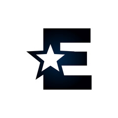 Letter E star logo. Usable for Winner, Award and Premium Logos.