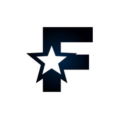Letter F star logo. Usable for Winner, Award and Premium Logos.